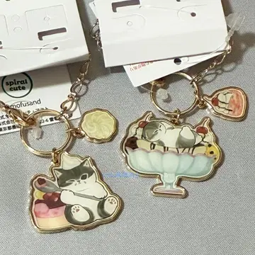 미사용 새상품 백참 2종 숏 케이크냥 후르츠 파르페냥