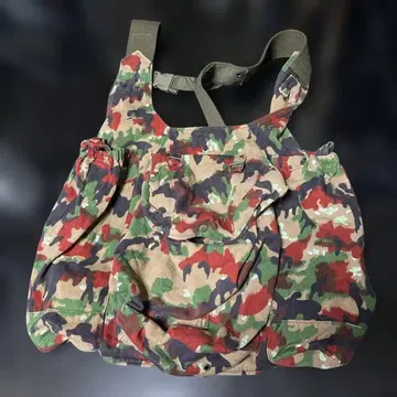 빈티지 스위스군 베스트 알펜 카모플라쥬 백팩