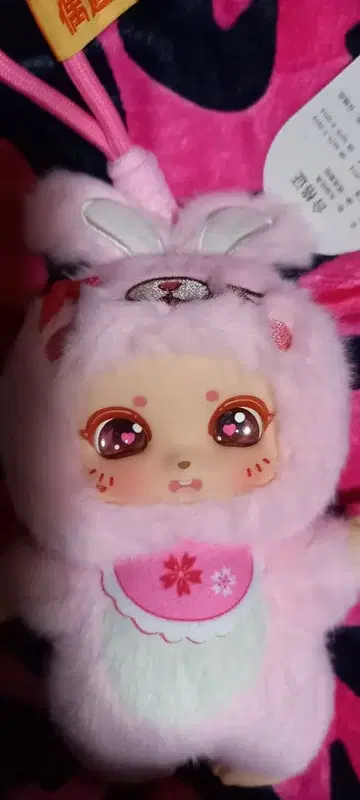 토끼 캐릭터 봉제 인형 스트랩 포함