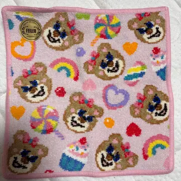 [ 새상품 ] FEILER 라브러리 페이러 해피 팝 니나 테디 손수건