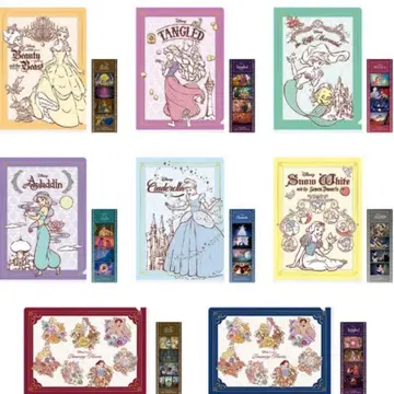 디즈니 프린세스 제일복권 클리어 파일 & 필름풍 북마크 전 8종