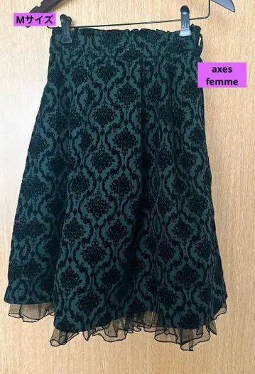 [ axes femme ] 엑시즈팜 스커트 레이스 자수 허리밴딩