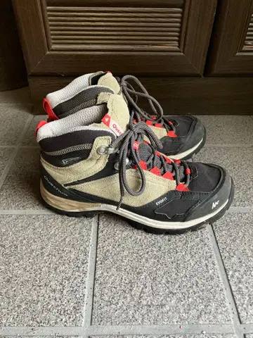 MONTBELL 등산화 블랙/베이지/빨간색