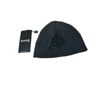 SUPPLIER 크로스 레더 패치 비니 블랙