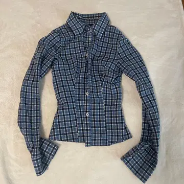 인기 완판템 ZARA 체크 무늬 슬림 핏 셔츠