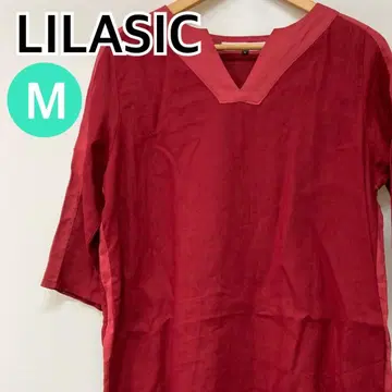 LILASIC 원피스 V넥 튜닉 원피스 M [CT1924]