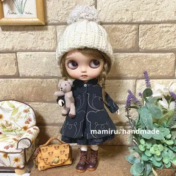 네오 브라이스 아웃핏 귀여운 충전솜 곰돌이 퀼트의 따뜻한 코트