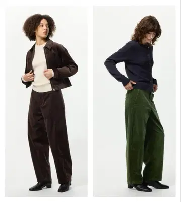 유니클로 코듀로이 커브 팬츠 2세트