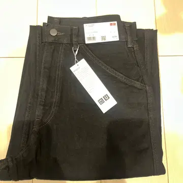 새상품 UNIQLO U 와이드 핏 컬러 진 블랙 31