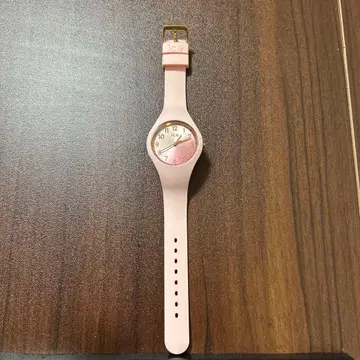 ice watch 핑크 고무 벨트