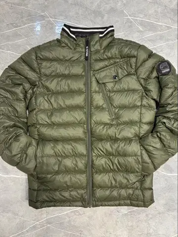 RAW 다운 자켓 남성용 S 사이즈 카키색