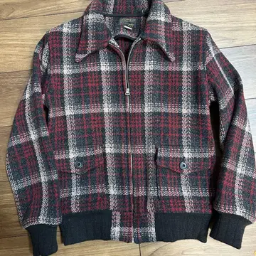 AT LAST 울 격자 무늬 자켓