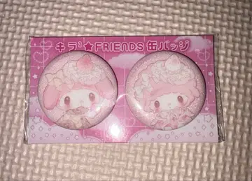 마이멜로디 피아노 딸기 신문 부록 캔뱃지 산리오 미개봉