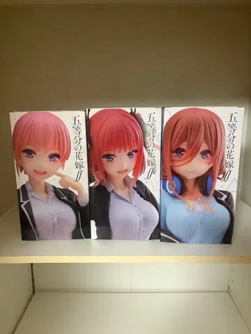 5등분의 신부 피규어 세트 3체 박스 포함