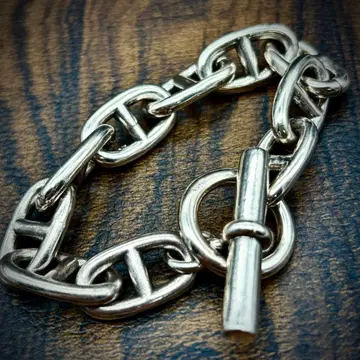 실버 925 셰느 10 시계 부품 앵커 체인 팔찌 각인