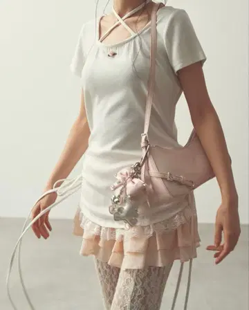 PELLICULE 페리큐르 lotta ribbon tops white