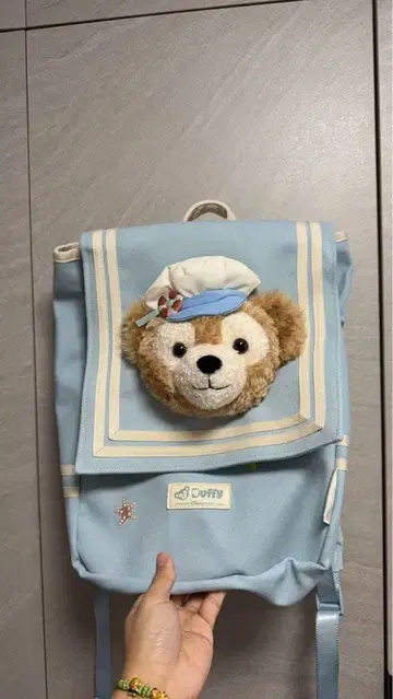 상하이 디즈니랜드 정품 더피 봉제 인형 백팩