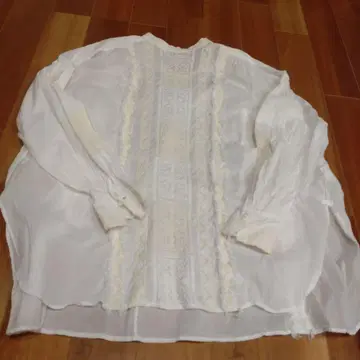 프레임워크 화이트 레이스 긴팔 셔츠