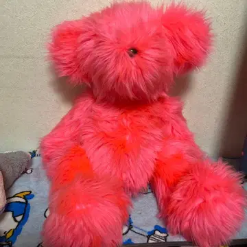 ikumi 이쿠미 2017 핑크 퍼 곰 봉제 인형 대