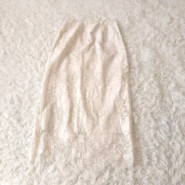 Spick & Span 러셀 레이스 타이트 롱 스커트 아이보리 36