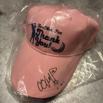 이보미 굿즈 은퇴 기념 캡 모자 핑크 로고 사인 새상품 미개봉