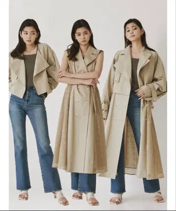 3WAY 레이스 레이어드 트렌치코트 MURUA