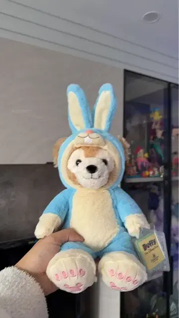 상하이 디즈니 한정판 더피 토끼 봉제 인형 SS 설날
