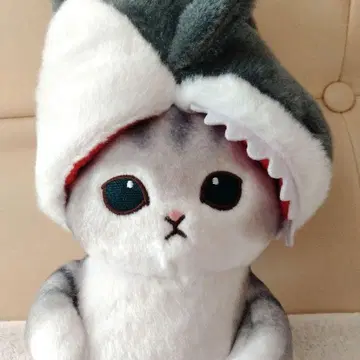 모프 샌드 mofusand 포테타마 봉제 인형 물어뜯는 상어냥 그레이