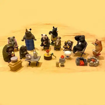 동물 캠핑 등 가챠가챠 캡슐 토이 세트