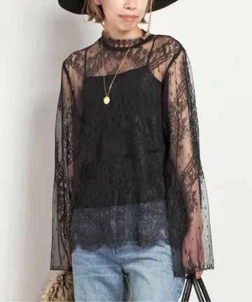 [ 새상품 ] AP STUDIO 레이스 블라우스
