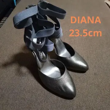 DIANA 스트랩 포함 그레이 힐 펌프스