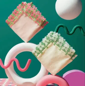 미개봉 새상품 긴자와 레이스 하나미즈키 살몬 핑크 아이보리 2색 세트