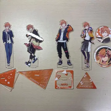 프로세카 시노노메 아키토 굿즈 세트 아크릴 스탠드 캔 배지