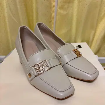 RANDA 2way 모노그램 로퍼 신발 아이보리