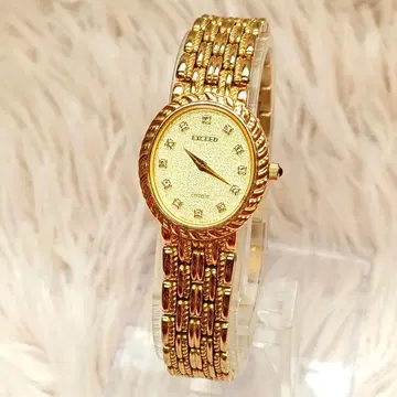 작동품 CITIZEN 엑시드 EXCEED 2침 쿼츠 골드