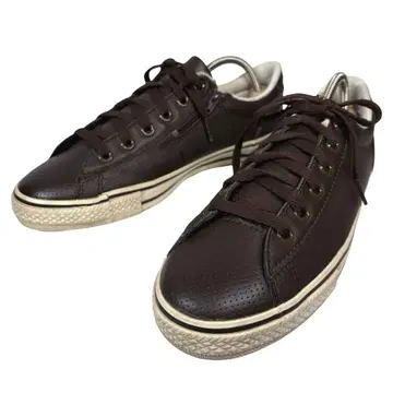 converse 컨버스 가죽 스니커즈 로우컷 브라운 지퍼