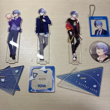프로세카 아오야기 토야 겨울 굿즈 세트 아크릴 스탠드 캔 배지 키링