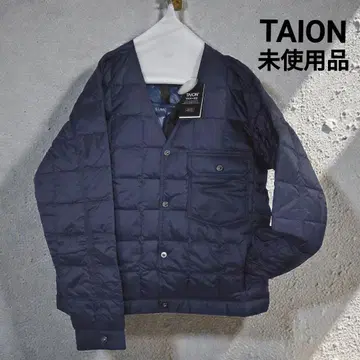 완판템 택 포함 미사용 TAION 타이온 다운 워크 가디건 네이비