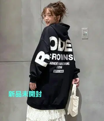 인조 가죽 패치 후드티 원피스 미개봉 새상품