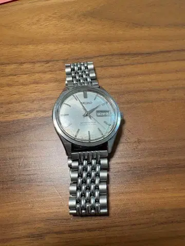 세이코 매틱 35석 자동 시계 실버