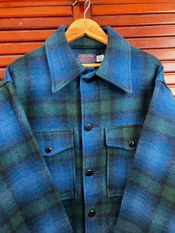 Pendleton 70s 체크 무늬 셔츠 자켓 CPO 펜들턴