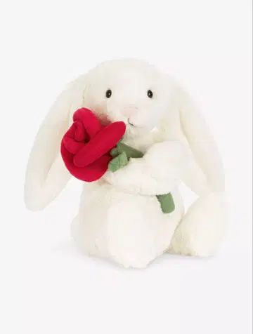 Jellycat Bunny With Rose Soft Toy 31cm