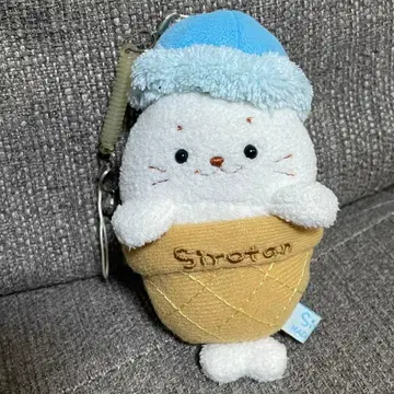 시로탄 아이스크림 마스코트 키링 스트랩