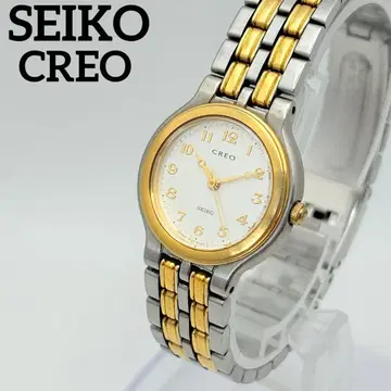 새상품급 새상품 배터리 SEIKO 클레오 작동 손목시계 콤비 골드 여성용