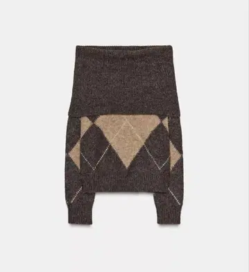 ZARA 스트랩리스 마름모꼴 니트 스웨터 L