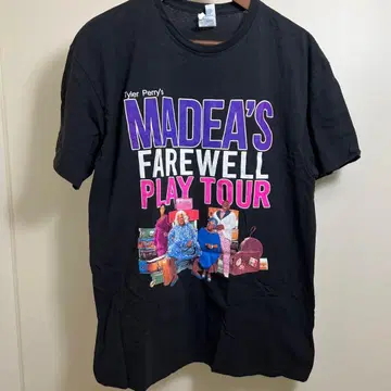 초레어 Madea 마데아 타일러 페리 영화 투어 티셔츠 랩 티 블랙