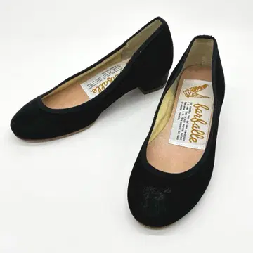 파르팔레 로우힐 펌프스 스웨이드 블랙 22 일본제 무료배송