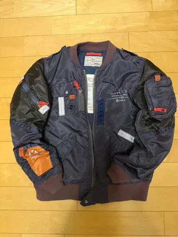 [ XL 사이즈 ] AVIREX L-2 플라이트 자켓 MA-1 블루