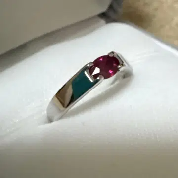 루비 반지 플라티나 미사용 새상품