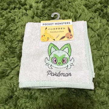 포켓몬 손수건 23cm x 23cm 냐오하 그린